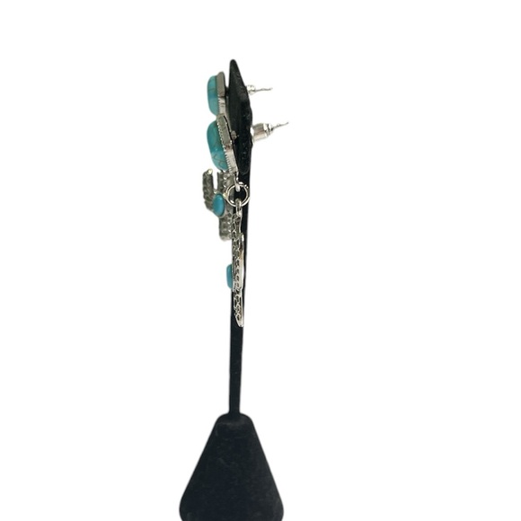 NWT 3 for $20 Silver & Turquoise Cactus Western Style Earrings “you pick 3” - Picture 3 of 5